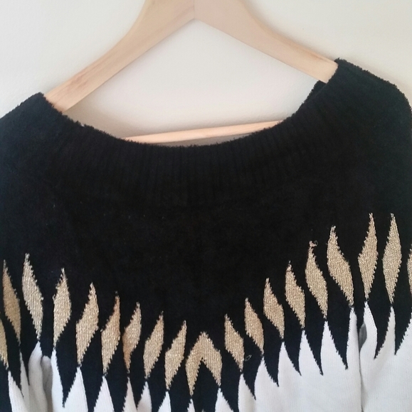 Express Aztec Pattern Long Sleeve Sweater - Picture 2 of 4